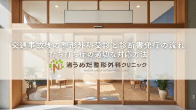 交通事故後の整形外科受診と診断書発行の流れ｜むち打ち症の適切な対応方法のアイキャッチ画像