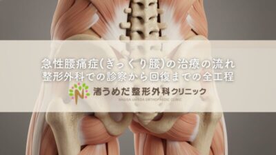 急性腰痛症(ぎっくり腰)の治療の流れ｜整形外科での診察から回復までの全工程のアイキャッチ画像